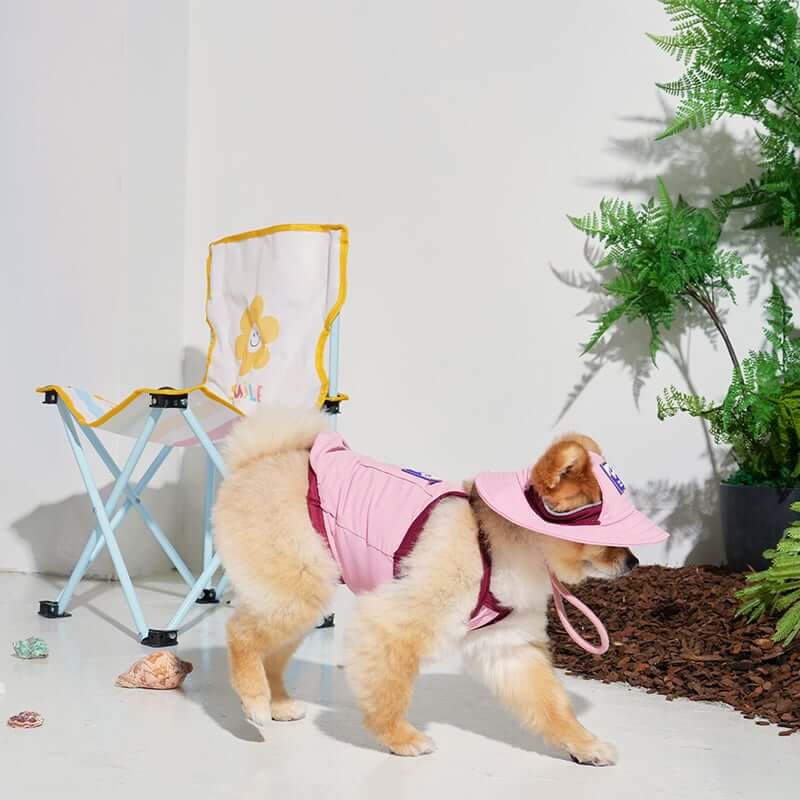 หมวกสัตว์เลี้ยง PUPPY GALLERY ไซซ์ M สีชมพู มาพร้อม Cooling Pads