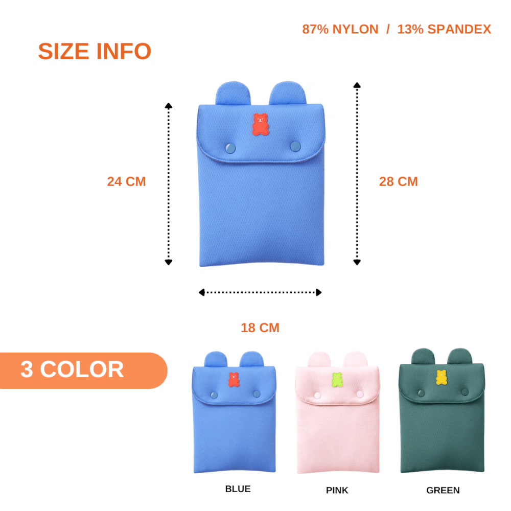 กระเป๋าเก็บความเย็นสำหรับสัตว์เลี้ยง PUPPY GALLERY Jelly Bear Ice Pouch สีฟ้า