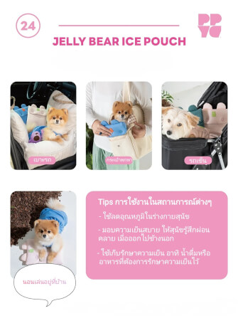 กระเป๋าเก็บความเย็นสำหรับสัตว์เลี้ยง PUPPY GALLERY Jelly Bear Ice Pouch สีฟ้า_9
