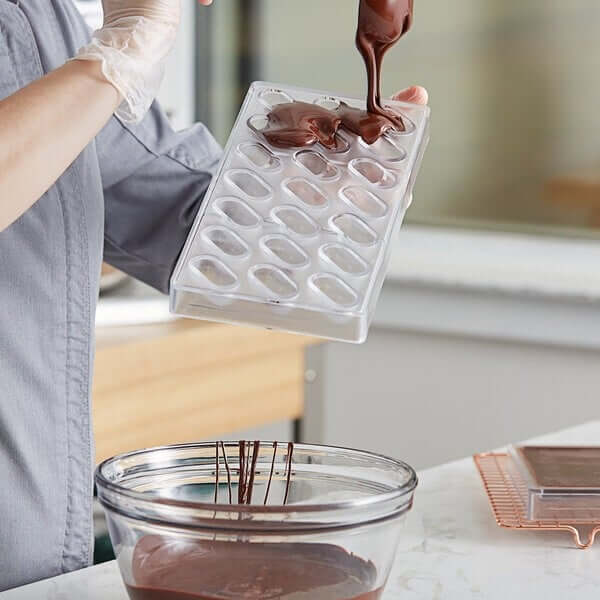 พิมพ์อบขนมโพลีคาร์บอเนตทรงวงรี PAVONI CT0759-46 จำนวน 21 ช่อง
