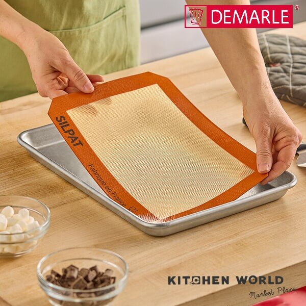 แผ่นรองอบไฟเบอร์กลาสซิลิโคน DEMARLE PT0217 ขนาด 27.5X20 ซม.