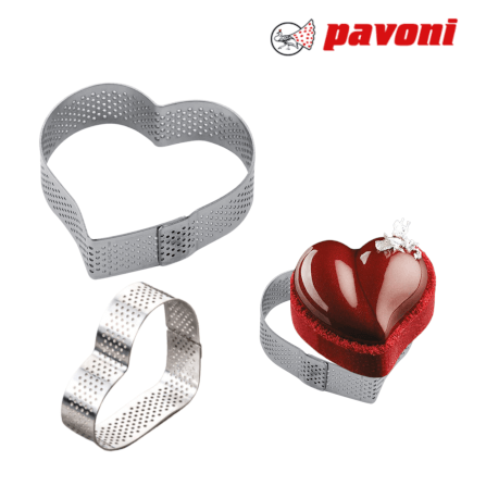 พิมพ์เค้กสแตนเลสทรงหัวใจเจาะรู PAVONI BW1436-14 ขนาด 7.5 ซม._10