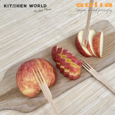 ส้อมจิ้มอาหารทำจากไม้ไผ่เนื้อแข็ง SOLIA VO11213 PK1209 แพ็ค 100 ชิ้น_4