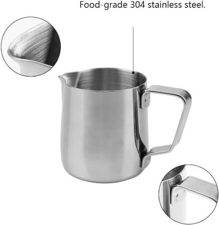 เหยือกตีฟองนมสแตนเลส KCW BW1616-304 ONE STOP HORECA ขนาด 350 มล._7
