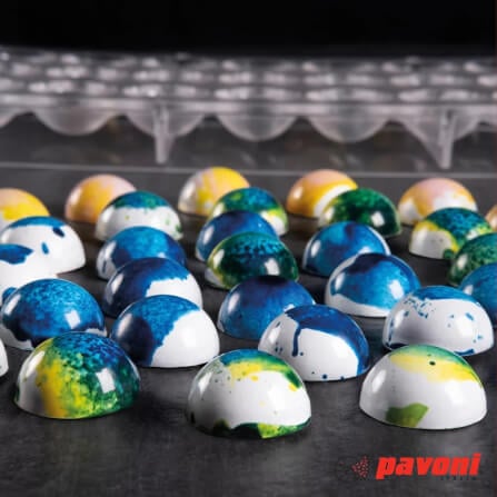 พิมพ์อบขนมโพลีคาร์บอเนตครึ่งวงกลม PAVONI CT0759-5046 จำนวน 24 ช่อง_8
