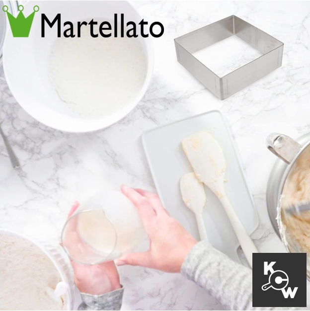 แม่พิมพ์อบเค้กสแตนเลสสีเหลี่ยม Martellato 5H5X12 ขนาด 12x12x5 ซม._3