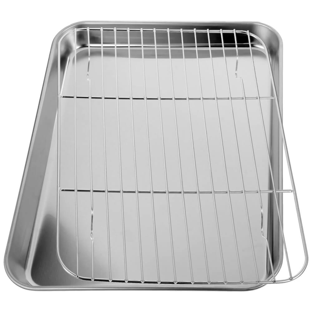 ชุดถาดและชั้นวางสแตนเลส KCW CW1215 ขนาด 26x20x2.5 ซม.