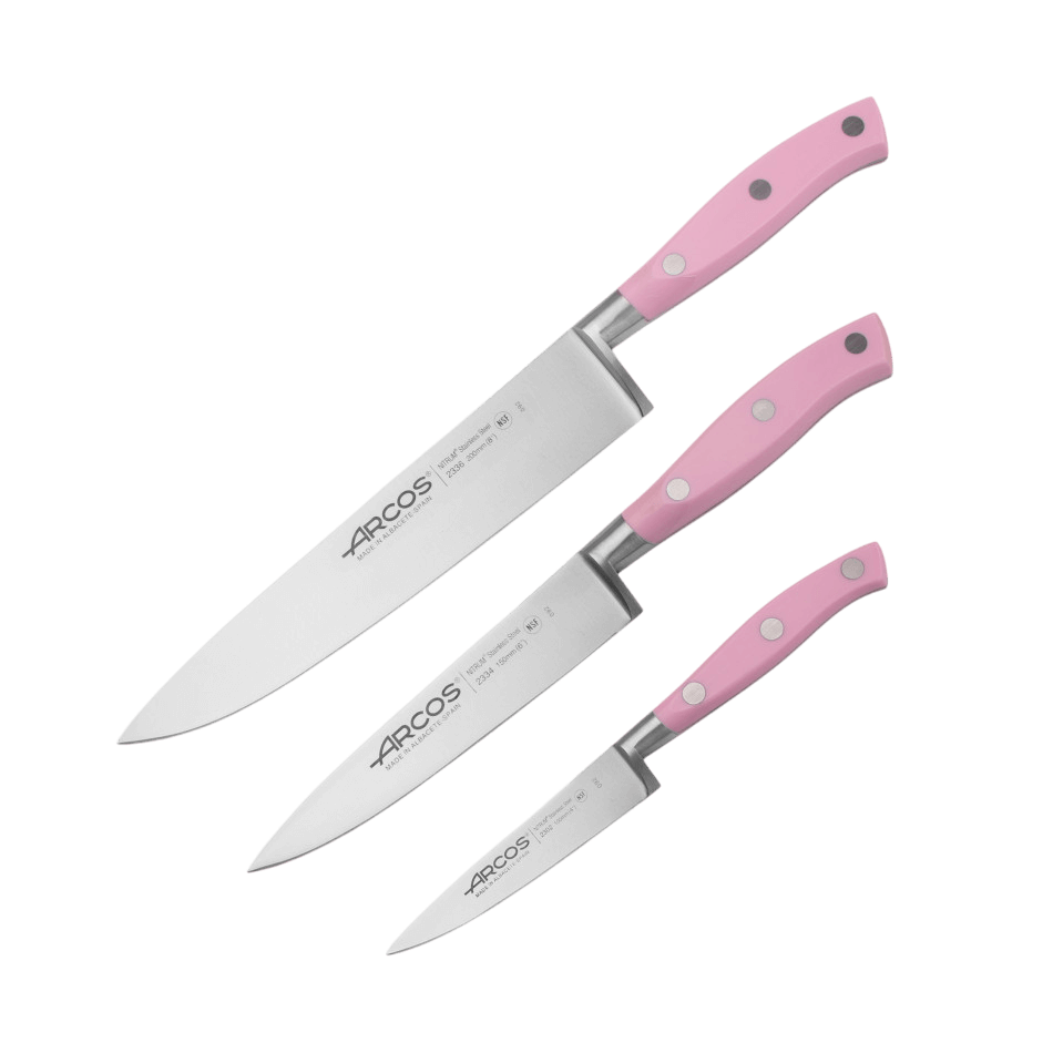 ชุดมีดทำครัว Arcos 855100 เช็ต 3 ชิ้น สีชมพู