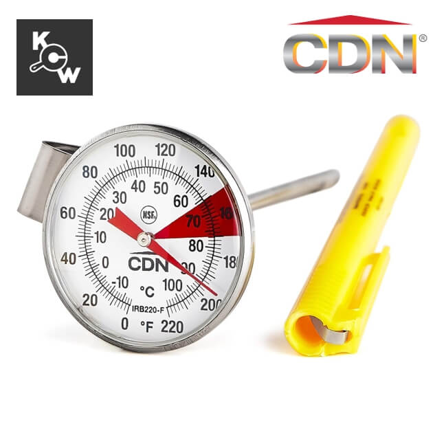เครื่องวัดอุณหภูมินมเอสเปรสโซ CDN IRB220-F สีเงิน