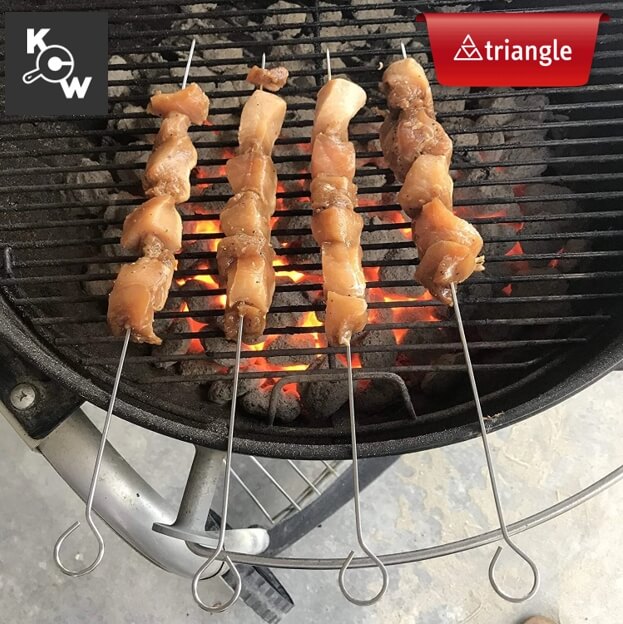 ชุดที่เสียบบาบีคิวพร้อมแหวนสแตนเลส 6 ชิ้น Triangle 903240602 ขนาด 25 ซม.