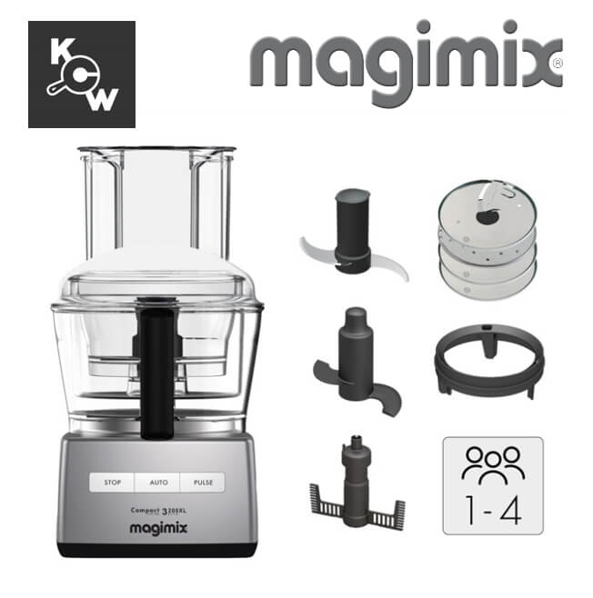 เครื่องบดสับอาหาร Magimix 18371F MA0873-SA Compact 3200XL สีเงิน