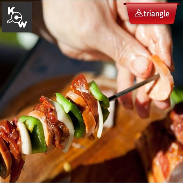 ชุดที่เสียบบาบีคิวพร้อมแหวนสแตนเลส 6 ชิ้น Triangle 903240602 ขนาด 25 ซม.
