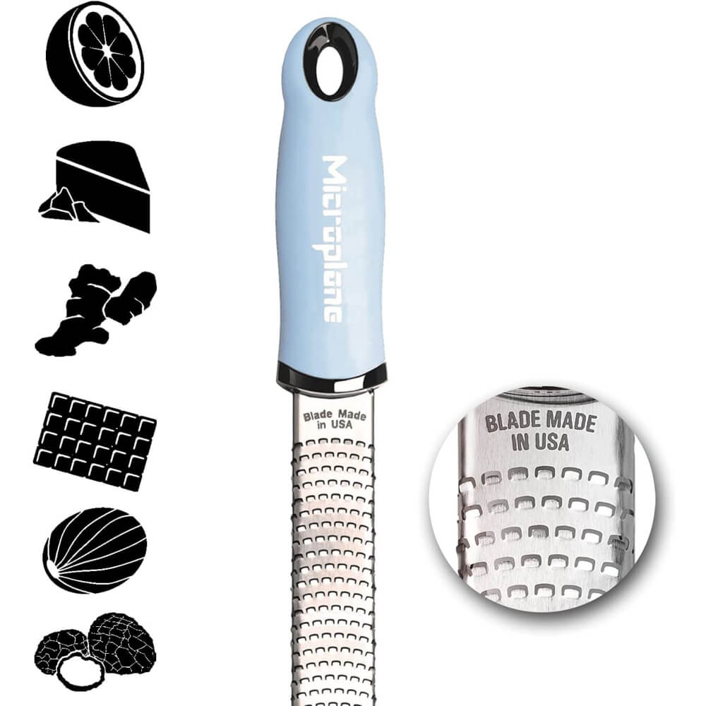 มีดขูดผิวมะนาวคลาสสิกพรีเมี่ยม Microplane PT0075-BB สีฟ้าอ่อน_2