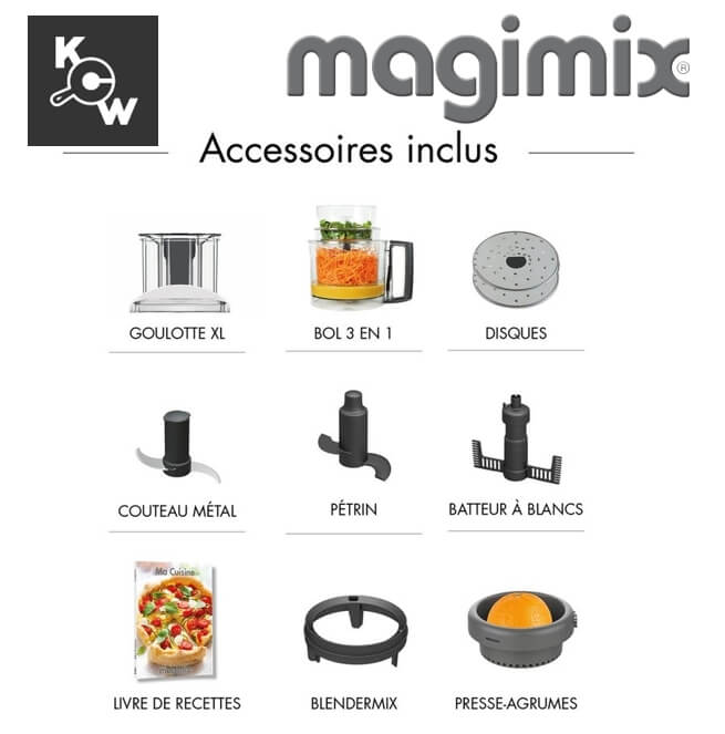 เครื่องบดสับอาหาร Magimix 18591F MA0872-FR CS5200XL สีเงิน