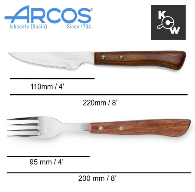 ชุดมีดและส้อมสเต็ก Arcos 377700 เช็ต 6 คู่