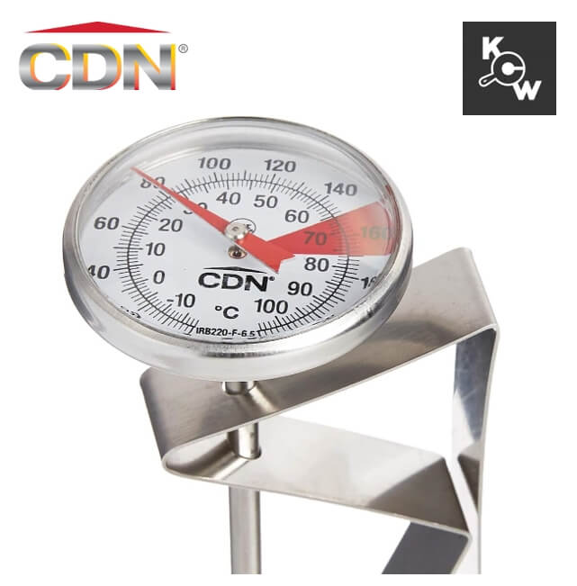 เทอร์โมมิเตอร์วัดอุณหภูมิเครื่องดื่ม CDN IRB220-F-6.5 สีเงิน