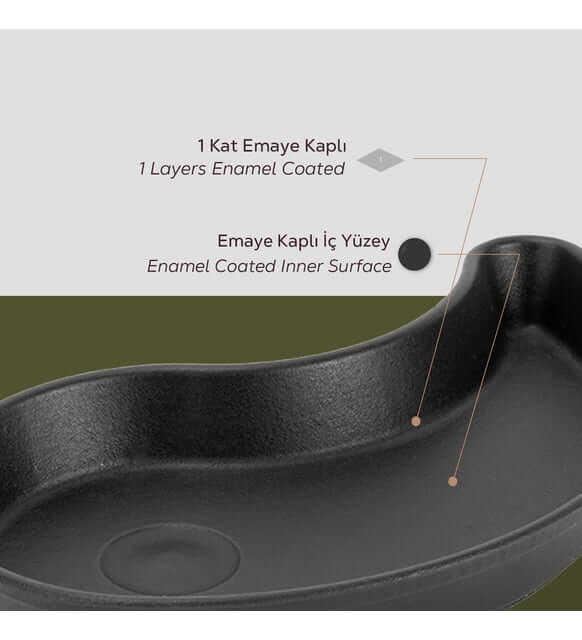 จานอบเหล็กหล่อ Lava ECO FTD 1020 ทรงหยิงหยาง