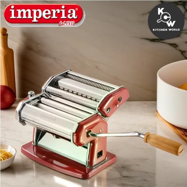 เครื่องรีดเส้นพาสต้าแบบมือหมุน Imperia Model 120 MM0005 สีแดง