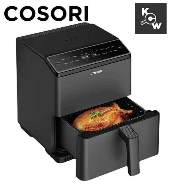 หม้อทอดไร้น้ำมัน อบลมร้อน Cosori Dual Blaze® CAF-P583S-KEU 6.8 ควอร์ต สีดำ