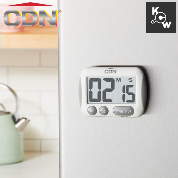 นาฬิกาจับเวลาในครัวตัวเลขใหญ่พิเศษ CDN TM15 สีขาว