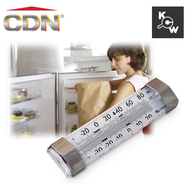 เครื่องวัดอุณหภูมิตู้เย็น/ช่องแช่แข็ง CDN FG80 สีเงิน