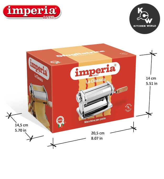 เครื่องทำเส้นพาสต้าสดแบบแมนนวล Imperia 4162 MM0537 รุ่นคลาสสิกแบบเรียบ