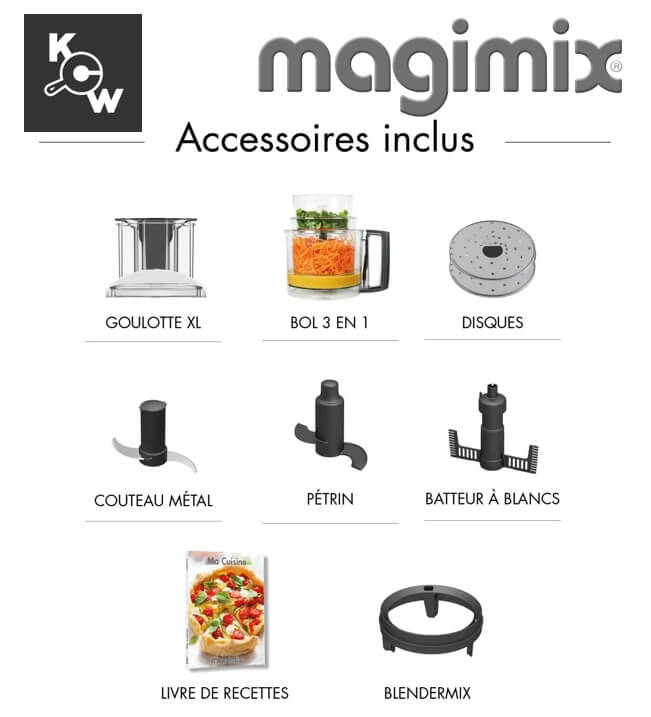 เครื่องบดสับอาหาร Magimix 18471F MA0874-SA CS4200XL สีเงิน