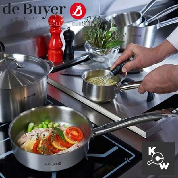 กระทะผัดสเตนเลส de buyer พริมแอพเพตี้ 3502.20 กว้าง 20ซม.xสูง 6ซม.