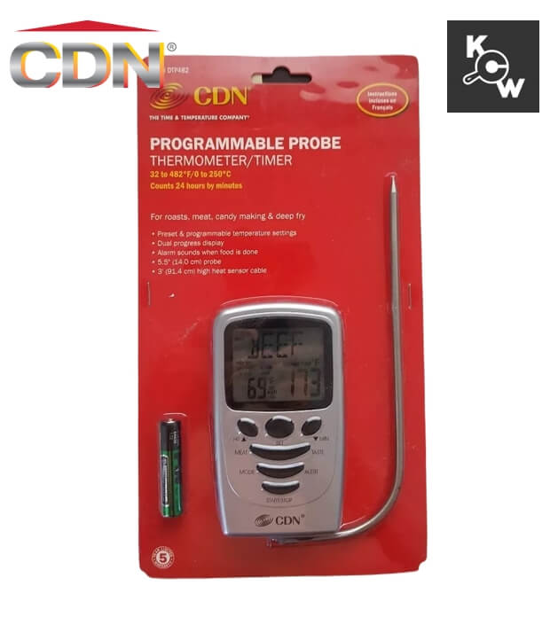 เครื่องวัดอุณหภูมิแบบตั้งโปรแกรมได้/ตัวตั้งเวลา CDN PT0219 สีเงิน_5