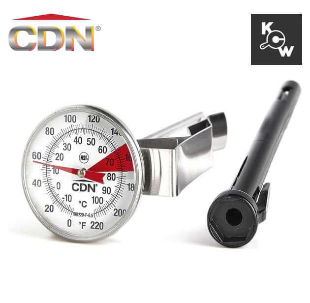เทอร์โมมิเตอร์วัดอุณหภูมิเครื่องดื่ม CDN IRB220-F-6.5 สีเงิน