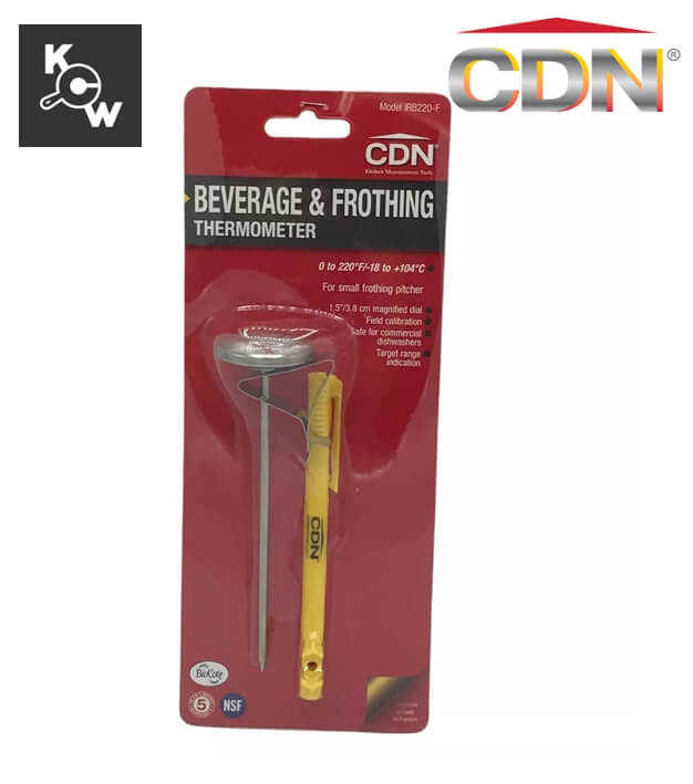 เครื่องวัดอุณหภูมินมเอสเปรสโซ CDN IRB220-F สีเงิน