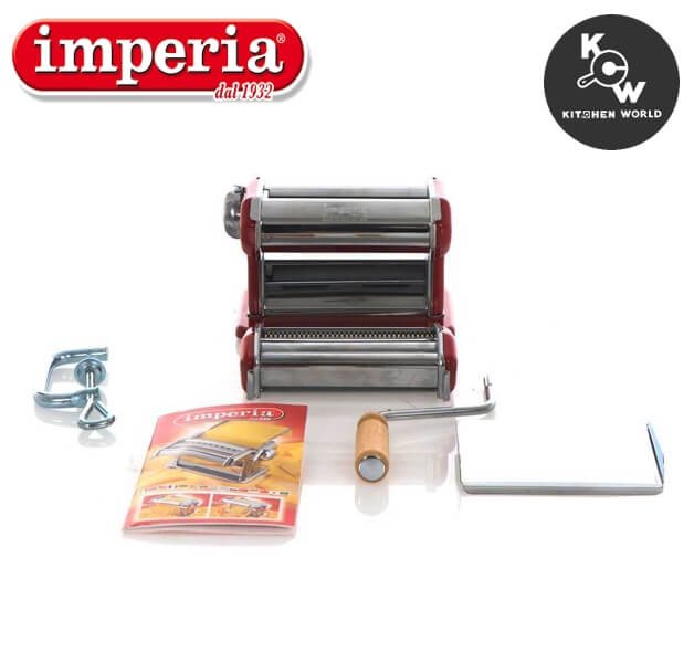 เครื่องรีดเส้นพาสต้าแบบมือหมุน Imperia Model 120 MM0005 สีแดง