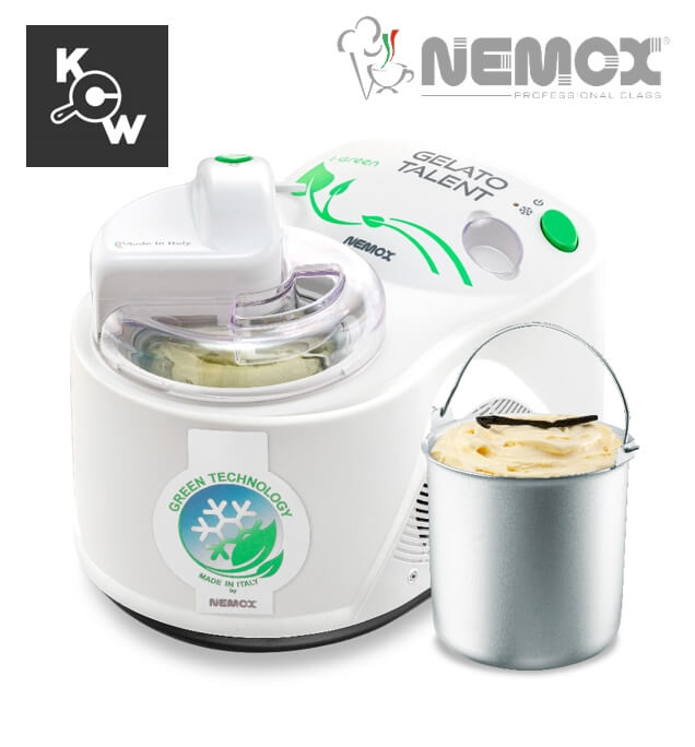 เครื่องทำไอศกรีมเจลาโต้ Nemox Talent MA2928 I-Green 110 วัตต์ สีขาว