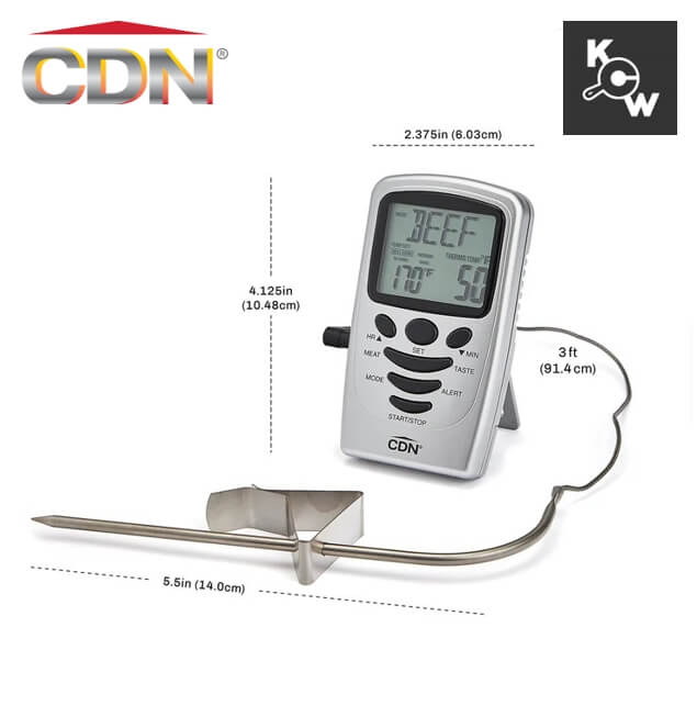 เครื่องวัดอุณหภูมิแบบตั้งโปรแกรมได้/ตัวตั้งเวลา CDN PT0219 สีเงิน_7