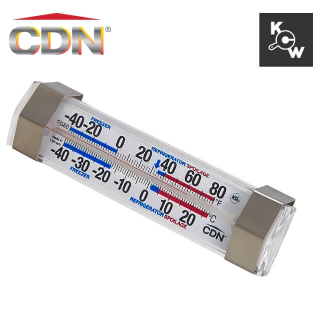 เครื่องวัดอุณหภูมิตู้เย็น/ช่องแช่แข็ง CDN FG80 สีเงิน