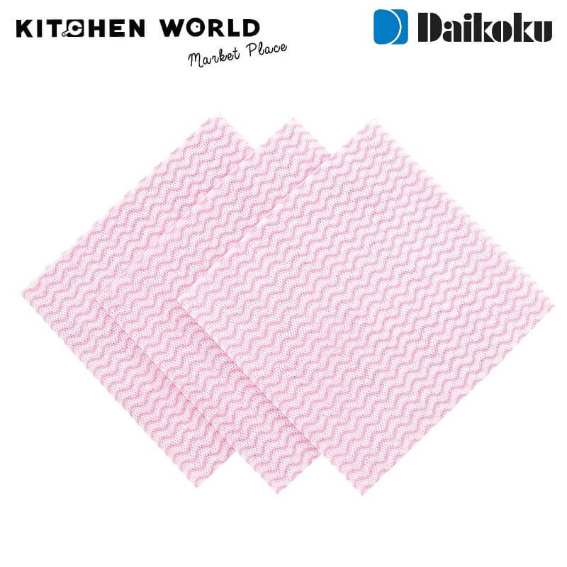 ผ้าเช็ดทำความสะอาดอเนกประสงค์ Daikoku สีชมพู จำนวน 100 ชิ้น