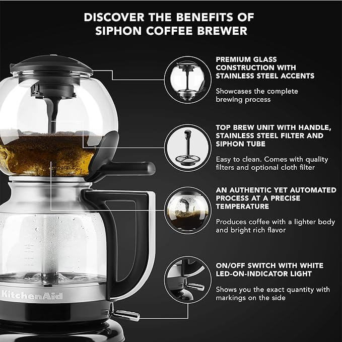 เครื่องชงกาแฟ KitchenAid 5KCM0812BOB กำลังไฟ 1440 วัตต์