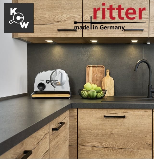 เครื่องสไลด์ขนมปังแบบมือหมุน Ritterwerk Piatto 5 (107.022) สีเงิน