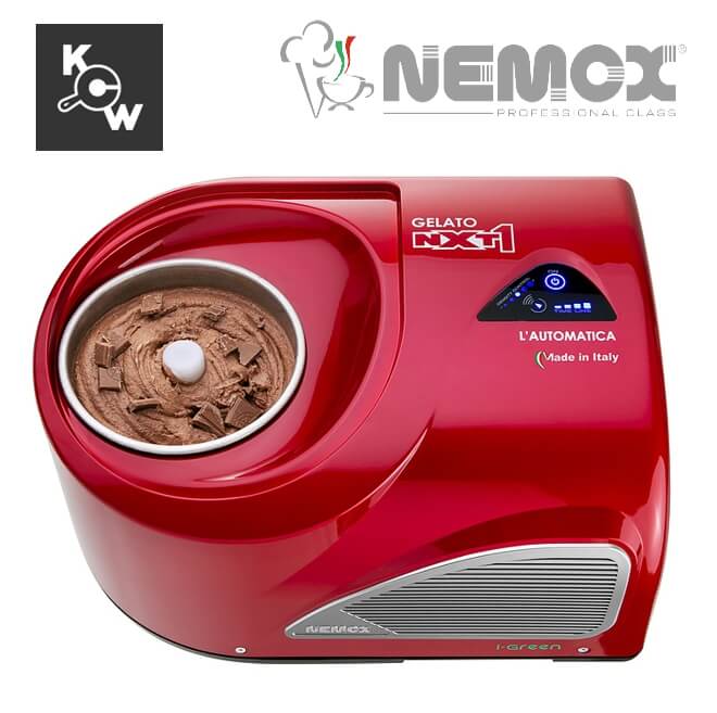 เครื่องทำไอศกรีมเจลาโต้ Nemox NXT1 Automatic MA2929 I-Green 150วัตต์ สีแดง
