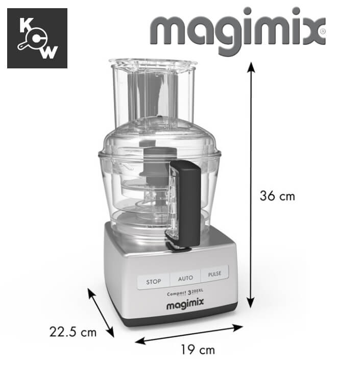 เครื่องบดสับอาหาร Magimix 18371F MA0873-SA Compact 3200XL สีเงิน