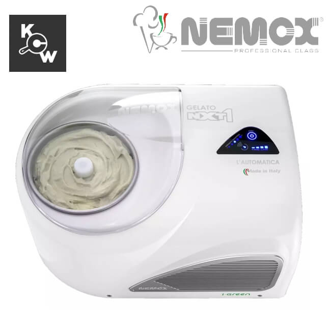 เครื่องทำไอศกรีมเจลาโต้ Nemox NXT1 Automatic MA2927 I-Green 150วัตต์ สีขาว