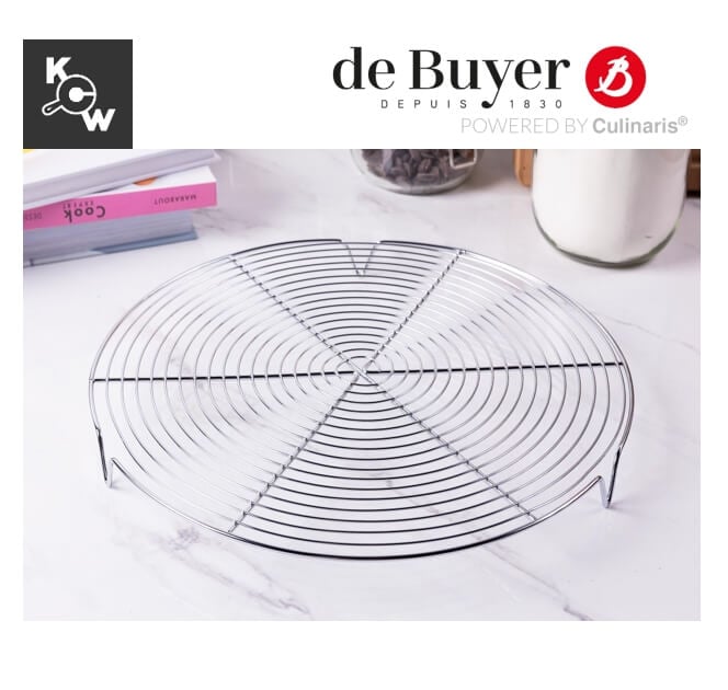 ตะแกรงสแตนเลสพักขนมทรงกลมมีขา de Buyer 0237.32 ขนาด 32 ซม.