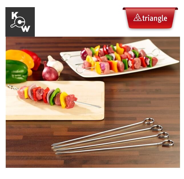 ชุดที่เสียบบาบีคิวพร้อมแหวนสแตนเลส 6 ชิ้น Triangle 903240602 ขนาด 25 ซม.