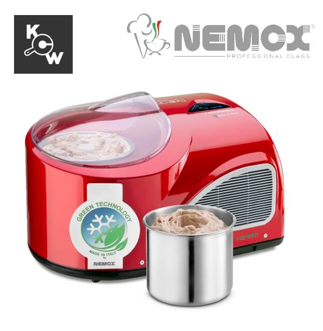 เครื่องทำไอศกรีมเจลาโต้ Nemox NXT1 Automatic MA2929 I-Green 150วัตต์ สีแดง