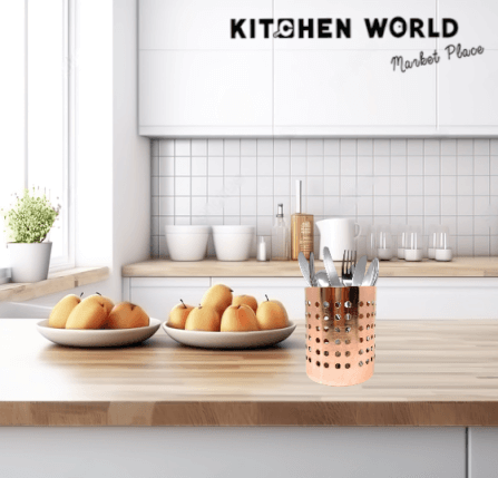 ที่จัดเก็บอุปกรณ์ในครัวช้อนส้อม KCW BW1615-201 สีทองแดง_2