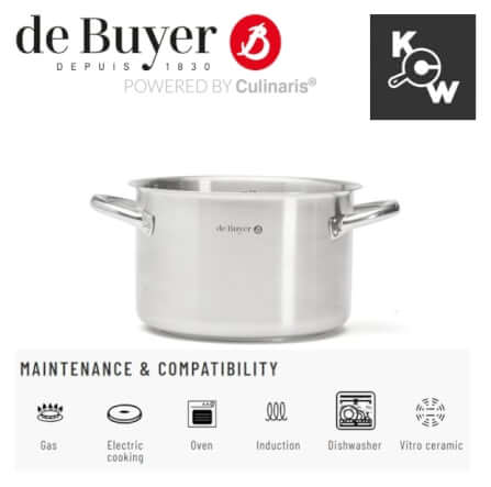 หม้อสตูว์สเตนเลสทรงสูง de buyer พริมแอพเพตี้ 3506.24 กว้าง 24ซม.xสูง 14.5ซม. 5 ลิตร_3