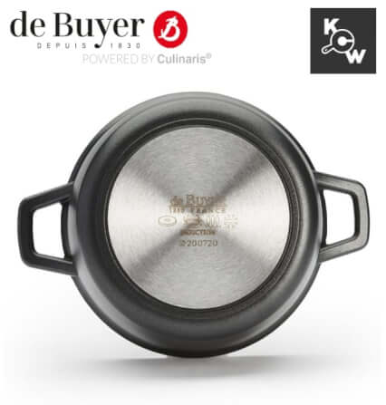หม้อตุ๋น เคลือบเทปลอนพร้อมฝาแก้ว de buyer 8311.24 กว้าง 24 ซม.x ยาว 33.5 x สูง 9.5 ซม._3