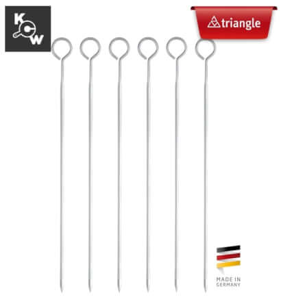 ชุดที่เสียบบาบีคิวพร้อมแหวนสแตนเลส 6 ชิ้น Triangle 903240602 ขนาด 25 ซม._3