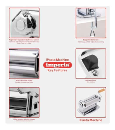 เครื่องทำเส้นพาสต้าสดแบบแมนนวล Imperia 4162 MM0537 รุ่นคลาสสิกแบบเรียบ_3
