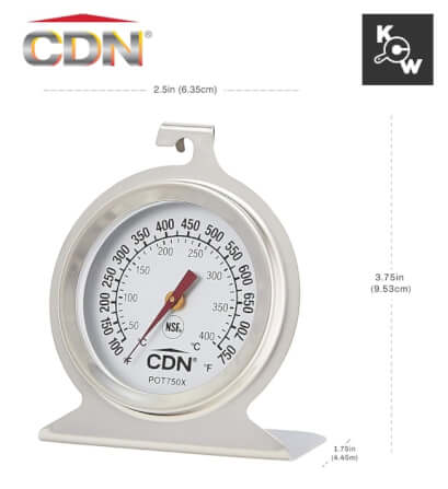 เครื่องวัดอุณหภูมิเตาอบความร้อนสูง CDN POT750X สีเงิน_4